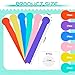 Geyee 30 Pcs Library Book Dividers for Shelves with Stickers, Library Assorted Colored Book Shelf Dividers Plastic Flexible Shelf Marker Set for Teacher Supplies