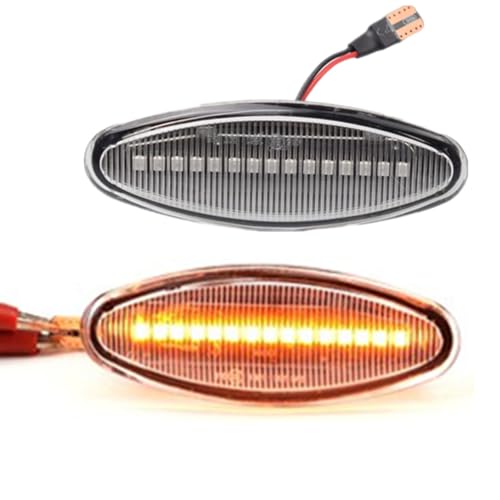 Kakulkomen Front Fender Side Marker Light Compatible with Jaguar S-Type 1999-2007 For XK8/XKR 1996-2005 For XJ 2003-2006 (Crystal)