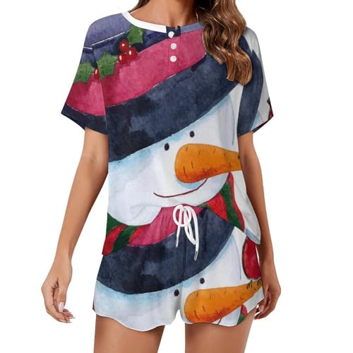 Pyjama bonhomme de neige femme pour des nuits ete fraiches et douces