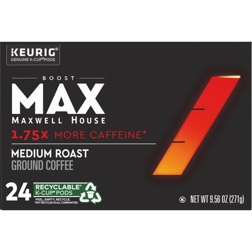 Miniatura 8 de Maxwell House Max Boost K-Cup Cápsulas de café tostado medio con 1.75 veces más cafeína, caja de 24 unidades