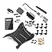 Btuty ST Style Electric Guitar Full Set DIY Accessory Kit Including Prewired Pickguard Bridge SSS Pickups and Other Accessories Black