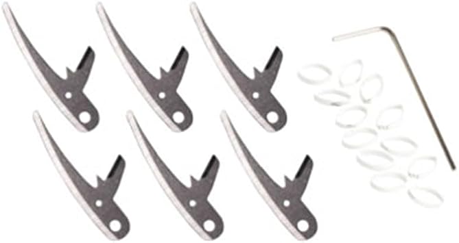 Swhacker #270 Levi Morgan Series Replacement Blades, 125 Grain, 2.5" Cut, Stainless Steel Broadhead Replacement Blades, 6 Pack