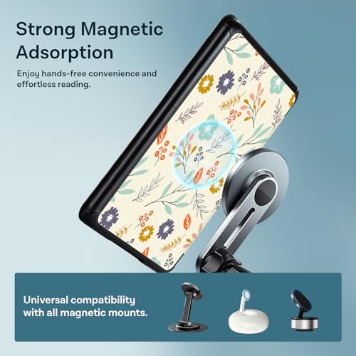 Image of CoBak Lightweight Stand Case for 7 inch Kindle Paperwhite 12th Gen 2024 and Kindle Colorsoft with Right Hand Strap - Compatible with iPhone MagSafe, for Samsung /Belkin /Anker Wireless Charging Pads