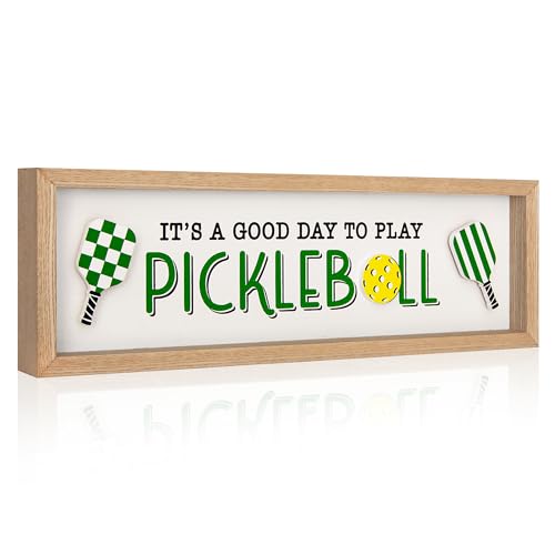 Pickleball Gifts, Pickleball Wall Decor Sign, White 3D Layered Wooden Wall Art, Hanging or Tabletop Display