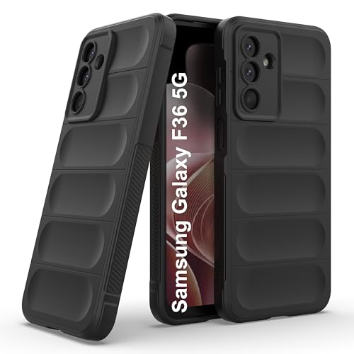 Image of Zapcase Back Case Cover for Samsung Galaxy F36 5G | Compatible for Samsung Galaxy F36 5G Back Cover | Liquid Silicon Magic Case with Camera Protection| Black