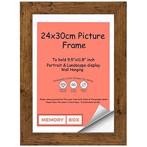 Memory Box Rustic Picture Frame with Glass Cover