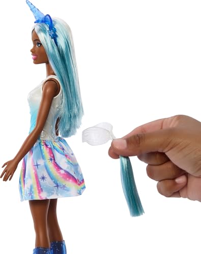 Muñeca Barbie Unicornio con Cabello Azul y Accesorios miniatura 5