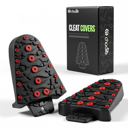 Chooee Red Bike Cleat Covers,Cycling Cleat Covers for Shimano SPD-SL Pedal Cleats,Comfortable Road Bike Pedal Cleats Protectors Covers Compatible with SPD-SL SM-SH10 Bicycle Cleats