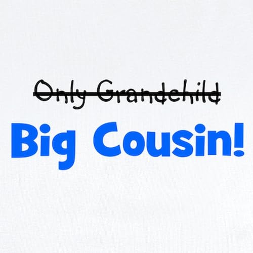 Cafepress 698376196-74-175-0 Big Cousin (Only Grandchild) Body Suit Infant Bodysuit Baby Romper Cloud White thumb #1