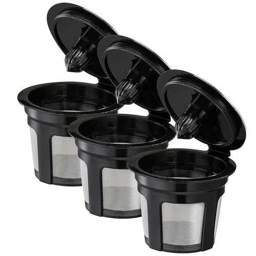 3-pack reusable K cups for K coffee maker, compatible with many coffee machines, refillable coffee pods for fresh ground coffee, environmentally friendly, BPA free, easy to use and clean