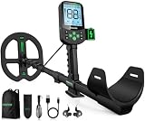 Hazlewolke Deep Depth Metal Detector for Adults, Professional Rechargeable Gold Detector with 6 Modes Pinpoint, 11' Double-D Waterproof Coil & 7 Level Sensitivity Adjustment