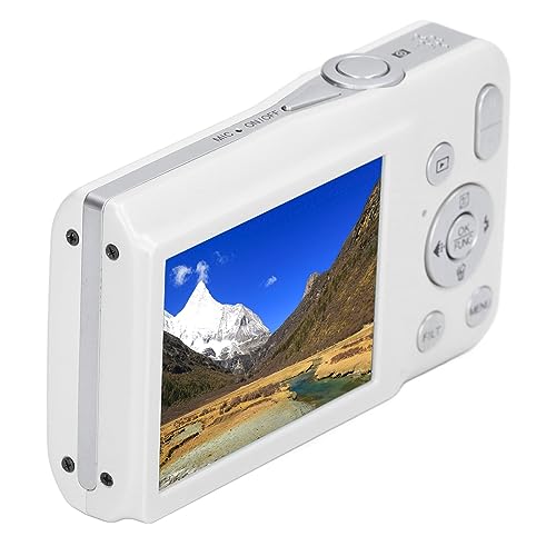 Rankomu Cámara digital HD de 68 MP, pantalla de 2.7 pulgadas, zoom de 16X, disparo con temporizador, filtro de belleza, grabación de video, diseño compacto para vlogging y uso diario