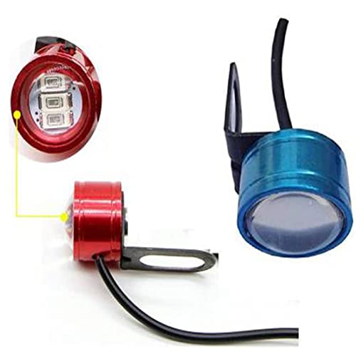 Image of A4S AUTOMOTIVE & ACCESSORIES 12V DC Waterproof Motorcycle LED Strobe Lights Motorcycle LED Flash Warning Brake Light Lamp Compatible for Motorbikes (1 Pair, Red and Blue)