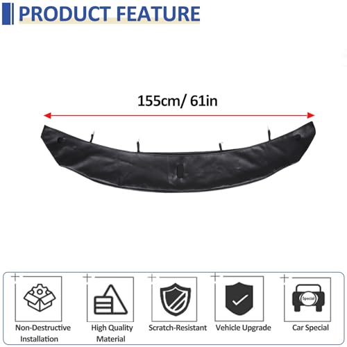 Image of Daeiclru Hood Bra Protector Car Hood Compatible with Subaru WRX 2022 2023, Black Front Cover Mask