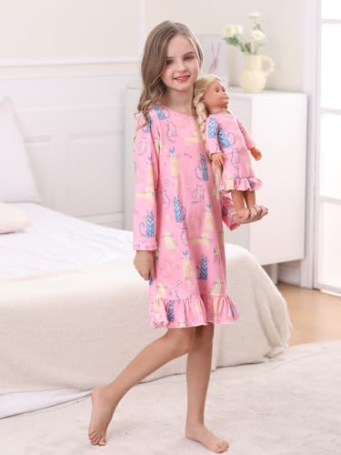 Bow Dream Toddler Girls Casual Dress Cute Cat Kids Clothes Animal Pattern Long Sleeve Dress4
