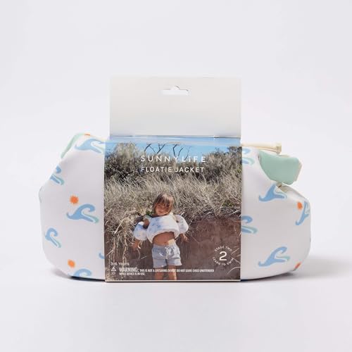 SUNNYLiFE Toddler Puddle Jumper | Floatie Jacket 3-6 | Sammy The Seagull Blue Wave