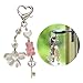Sxett Lovely Bear Heart Bowknot Keychain Pendant Fashion Cute Hanging Ornament Keyring Backpack Decoration Charm Jewelry, Pink