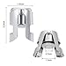 OWO Champagne Bottle Stoppers Stainless Steel, Reusable Champagne Cork & Saver Stopper, Leak Proof Prosecco & Sparkling Wine Plug, Bubble Retention Protection（Silver, 2 Pack）