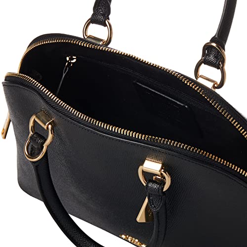 Coach Katy Satchel In Signature Canvas (Black) #TOP4