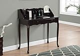 Wahome-Smart Computer Desk with Storage Drawers, Traditional Design, French Inspired, 36 Inch Long, Brown Wood Finish