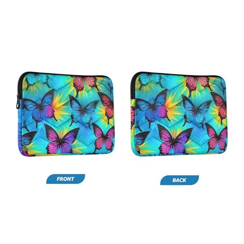 Funda para portátil Butterfly azul y púrpura 13-14 pulgadas miniatura 2