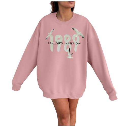 Toddler Girl Sweatshirt 1989 Sweatshirt For Women Music Concert Shirts Girls Oversized Vintage Fans Gift Shirts Fans Gift Pullover Outfits Pink S