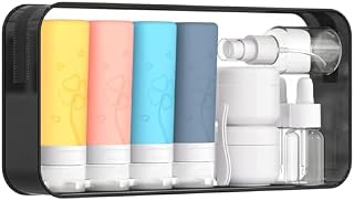12Pcs Travel Bottles Set for Toiletries, Silicone Travel Bottles with Clear Travel Toiletry Bag, Leak Proof Refillable Squeezable, TSA Approved Travel Containers for Shampoo Conditioner Lotion