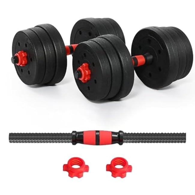 Generic Barbell Handle Threaded Handles Durable Easy to Install Dumbbells Set with Buckle for Gym Home Training Exercise Fittings