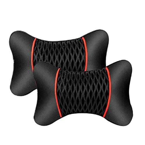 TEBI Cojín Suave para reposacabezas de Coche Almohada Resistente Alivio del Dolor de Cuello Oficina Transpirable para Siestas Accesorio para Asiento de Coche reposacabezas Almohada Soporte para el Cover