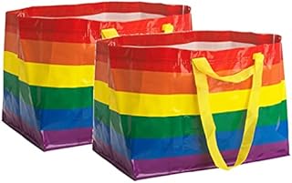 Ikea KVANTING (FRAKTA) Large 71L Pride Rainbow Reusable Carrier Bags - Set of 2