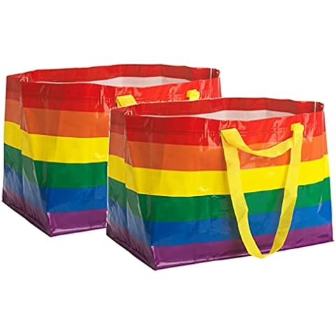 Ikea KVANTING Large 71L Rainbow Carrier Bags Cover