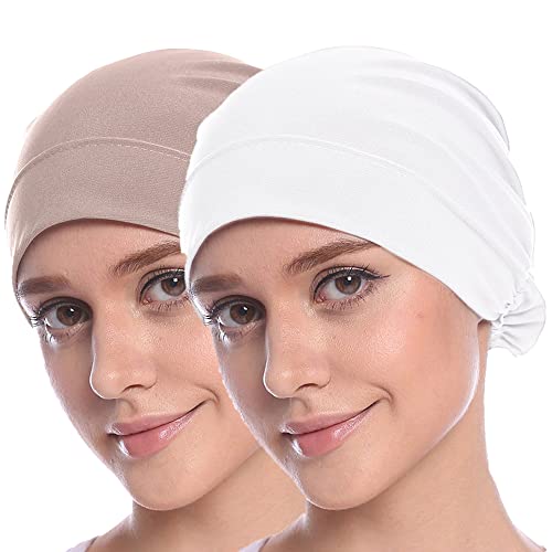 MOWEN 2 Piece Hijab Cap and Scarf for Women