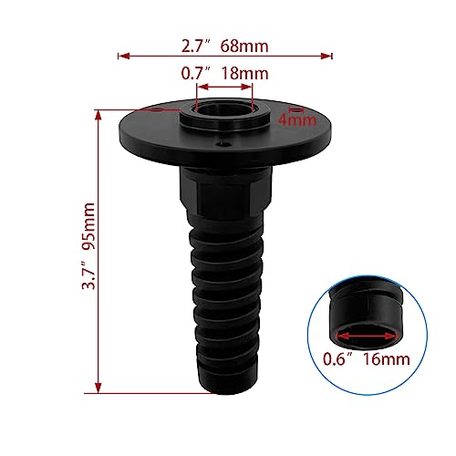 ISURE MARINE 2Pcs PG16 Cable Gland with Anodized Aluminum Base Antirust Anti-corrosive Waterproof IP68 Nylon Joint Adjustable Locknut for 10-14mm Wire Thread by ISURE MARINE - Used condition - Image 2