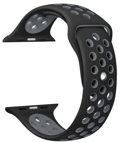 Image of TechMount Silicone Luxury Dotted Sports Watch Band Strap Compatible with Apple Watch Straps 42mm 44mm 45mm 46mm 49mm iWatch Ultra & SE & Series 8 /7 /6 /5 /4 /3 /2 /1 Breathable Replacement Strap