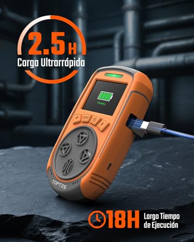 Miniatura 5 de Toptes Guard-863pro Detector De Gas, Monitor De 4 Gases Para H2s, Co, Lel Y O2, Con Pantalla A Color Tft, Sensor De O Mejorado 5 Años , Exportación Usb, Batería 18 H, Fiable Para Trabajo Y Hogar