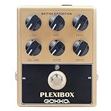 GOKKO AMPLI PEDAL PLEXIBOX GK-36 - All - Analog British Sound Guitar Effects Pedal - Emulates Marshall Amps with 6 - Control Tone Shaping