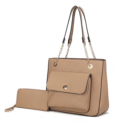 Image of MKF Collection Women Tote Bags Wristlet Wallet Large Designer Handbag Shoulder Bag Top-handle Big Satchel Hobo 2pcs Purse Set