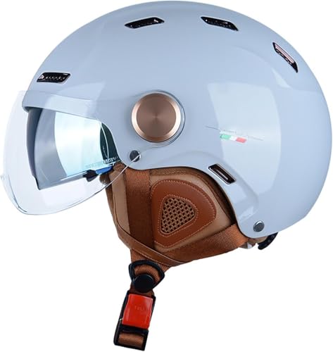 Casco abierto retro con doble visera para mayor comodidad 2