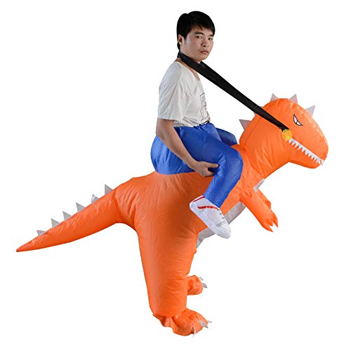Inflatable Ride on Dinosaur Costume Ride on Dinosaur Costumes Air Blow up Suit party dress Halloween and Christmas Cosplay Adult Size