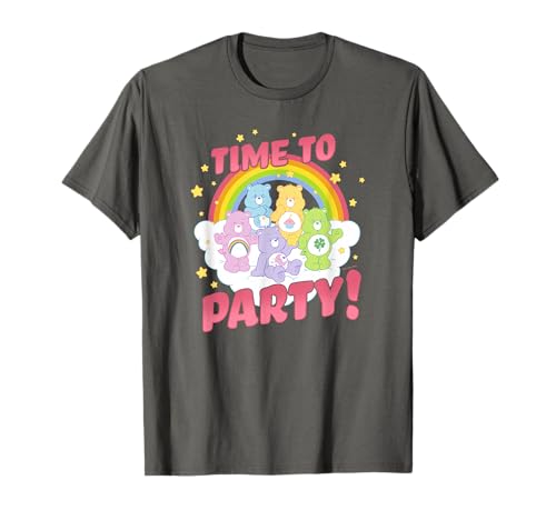 Care Bears Birthday Let's Party Vintage Rainbow Holiday Logo T-Shirt