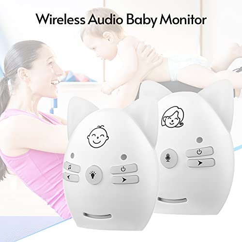 Homesen Monitor de Bebê de Áudio Sem Fio Max. Faixa de Transmissão de 300 M com Luz Noturna Música M