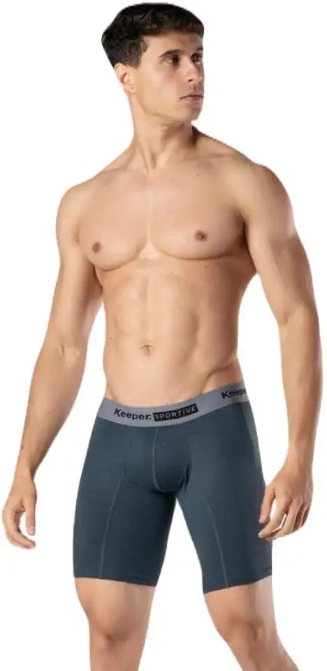 Cueca Boxer Microfibra Ciclista Long Leg Box Keeper Esportiva Anti Assadura