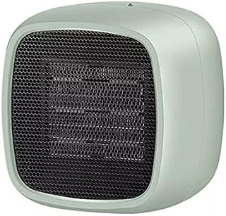 Portable Desktop Ceramic Fan Mini Heater Electric 450-800W - 2 Heat Settings Low Energy, Efficient, Overheat & Tip-Over Protection (Green)