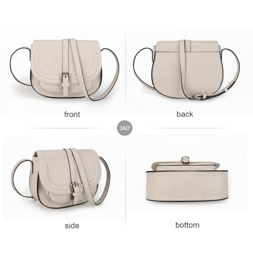 Image of AFKOMST Crossbody Bags for Women,Small Saddle Purse and Boho Cross Body Handbags,Vegan Leather