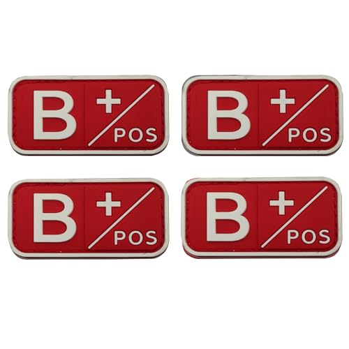 Bild: ODSS B Positive Blood Type Patch B Pos, Tactical Moral Blood Type B+ Positive Pos PVC Rubber Patches Appliques Fastener Hook and Loop Backing f�r 9,78 EUR (-15%) statt 19,99 EUR bei amazon.de