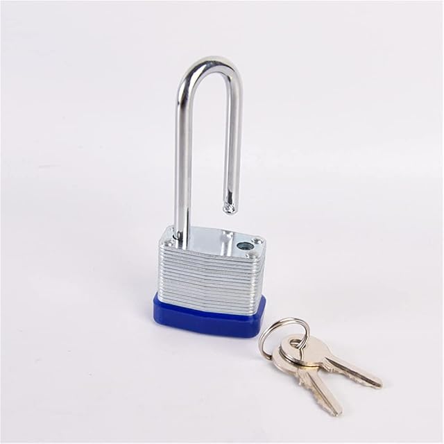 Laminated Keyed Padlocks, Long Shackle Heavy Duty Pad Lock with Key ,Weatherproof Laminated Padlock Keyed Aliked for Outdoor Use, Shed, Garage, Fence 16" (40mm