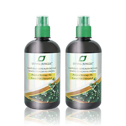 2X Living Jungle Liquid Chlorophyll Mix Lemon 500Ml,100% Vegan, Unflavored, Restore Body Alkalinity For Immune Support, Energy Booster, Digestive Health, No Bad Breath, Boost Oxygen #TOP24