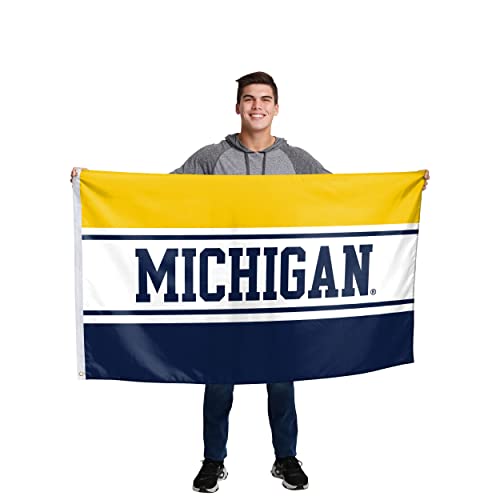 Drapeau Michigan Wolverines 91x152 cm double face horizontal pour supporter NCAA - 3