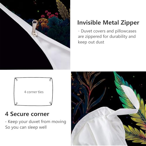 Housse de couette microfibre douce lavable pour un lit design facile à entretenir - 7