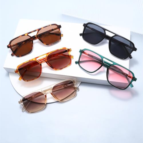 Lunettes de soleil grand format avec double faisceau métallique aux finitions soignées